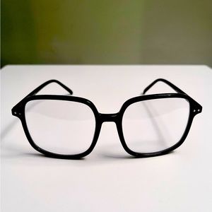 Firmoo Black Plastic Glasses with non-prescription lenses